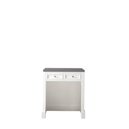 James Martin Vanities De Soto 30in Countertop Unit, Bright White w/ 3 CM Grey Expo Quartz Top 825-CU30-BW-3GEX